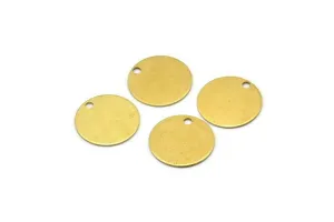 12mm Cabochon Tag, 50 Raw Brass Cabochon Tags , Stamping Tags (12mm) Brs 68 A0290