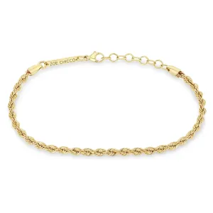 14k Medium Rope Chain Bracelet