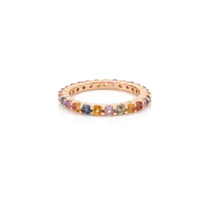 14K Multi Sapphire Eternity Band