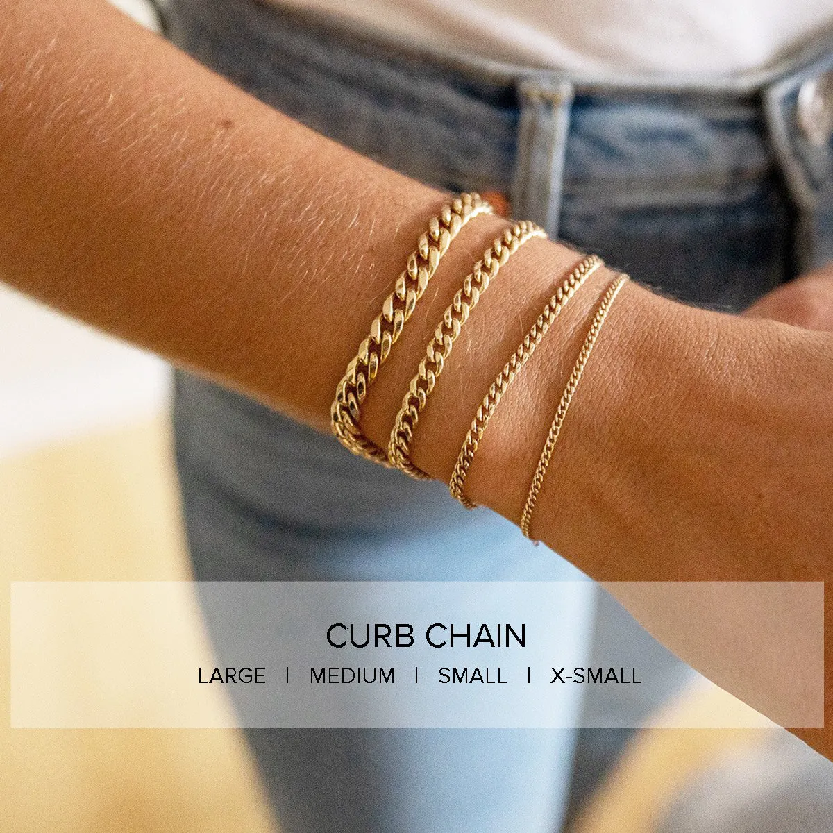 14k Small Curb Chain Bracelet