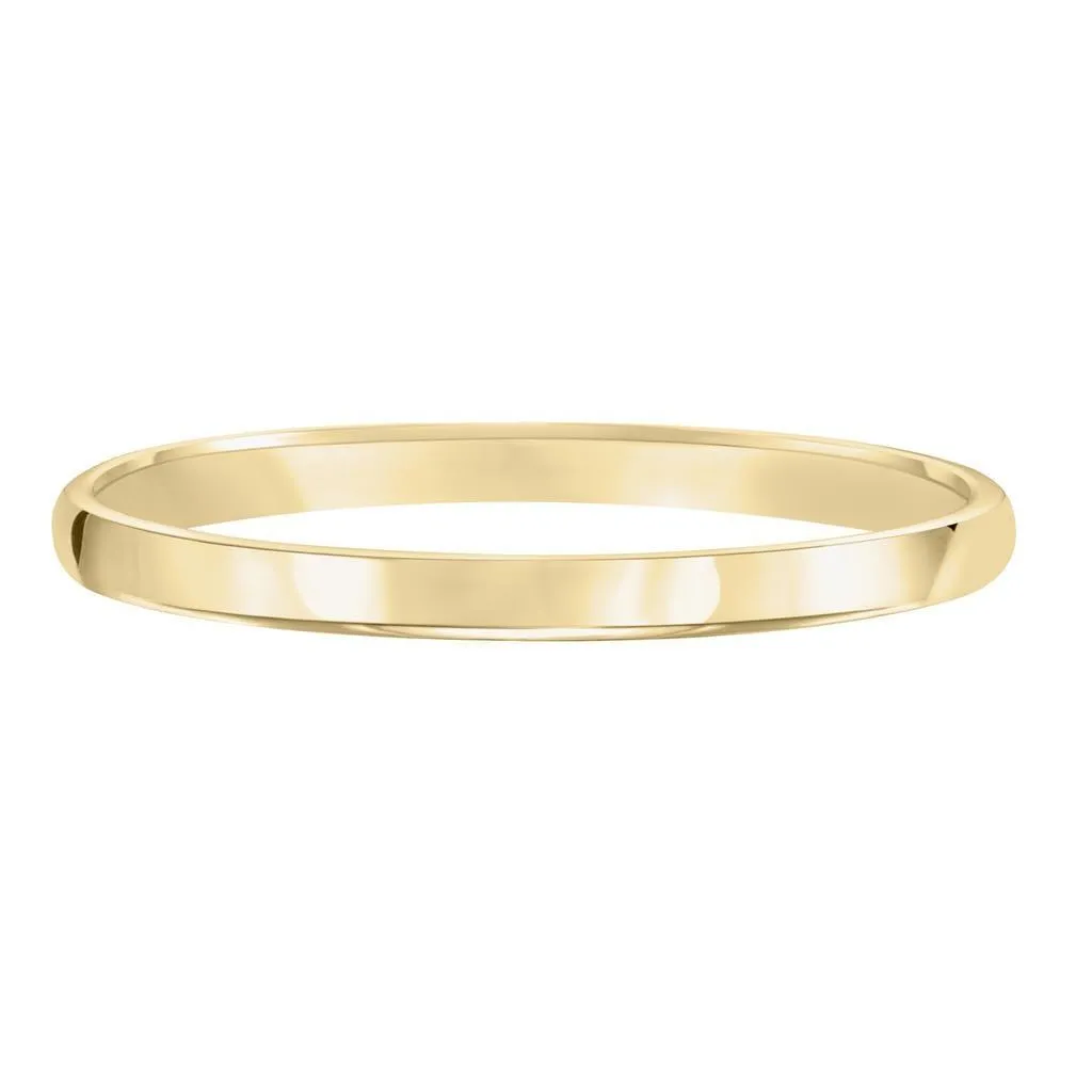 14k Yellow Gold Women's Domed Ring with Polished Finish - 2mm - 4mm