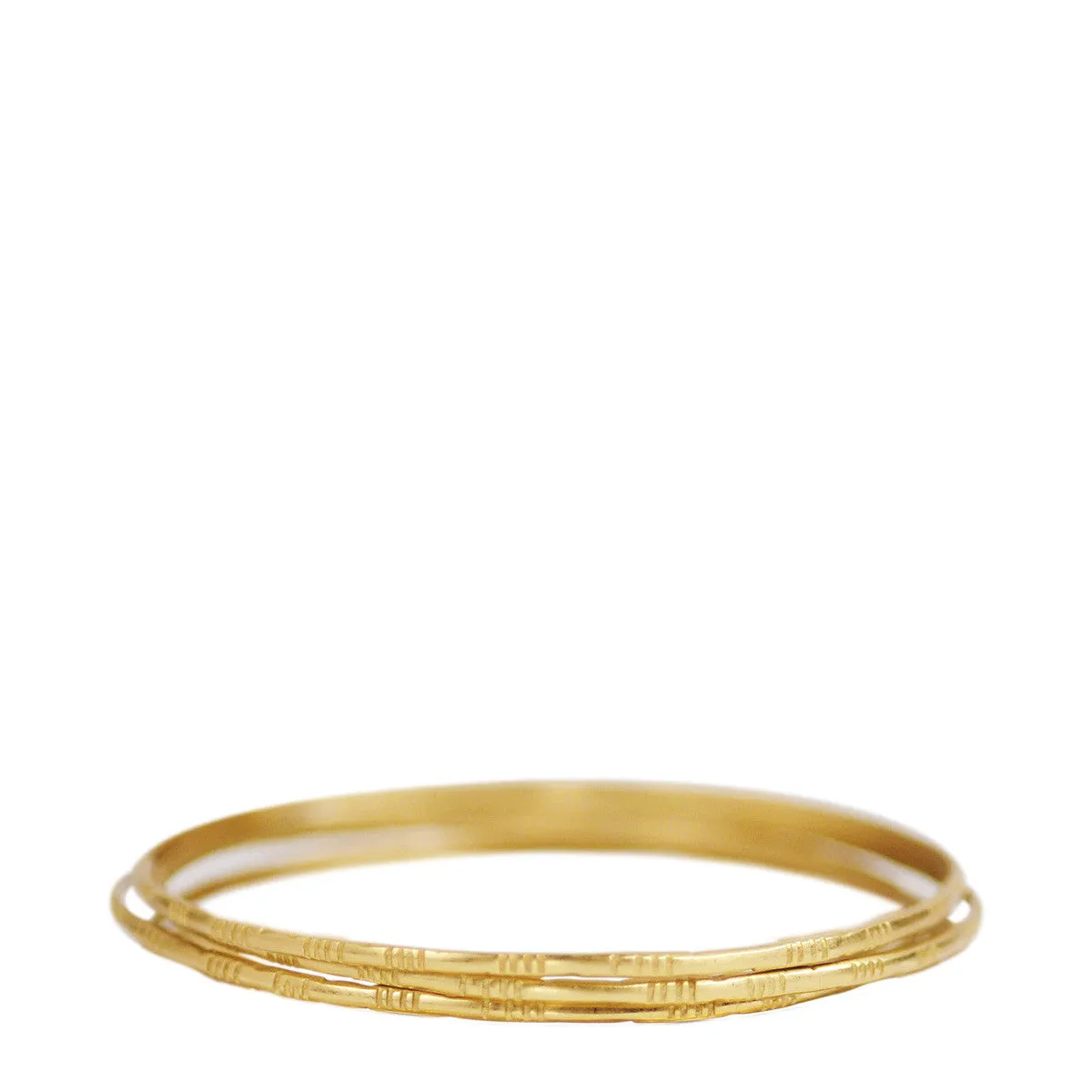 18K Gold Moroccan Bangles (Set of 3)