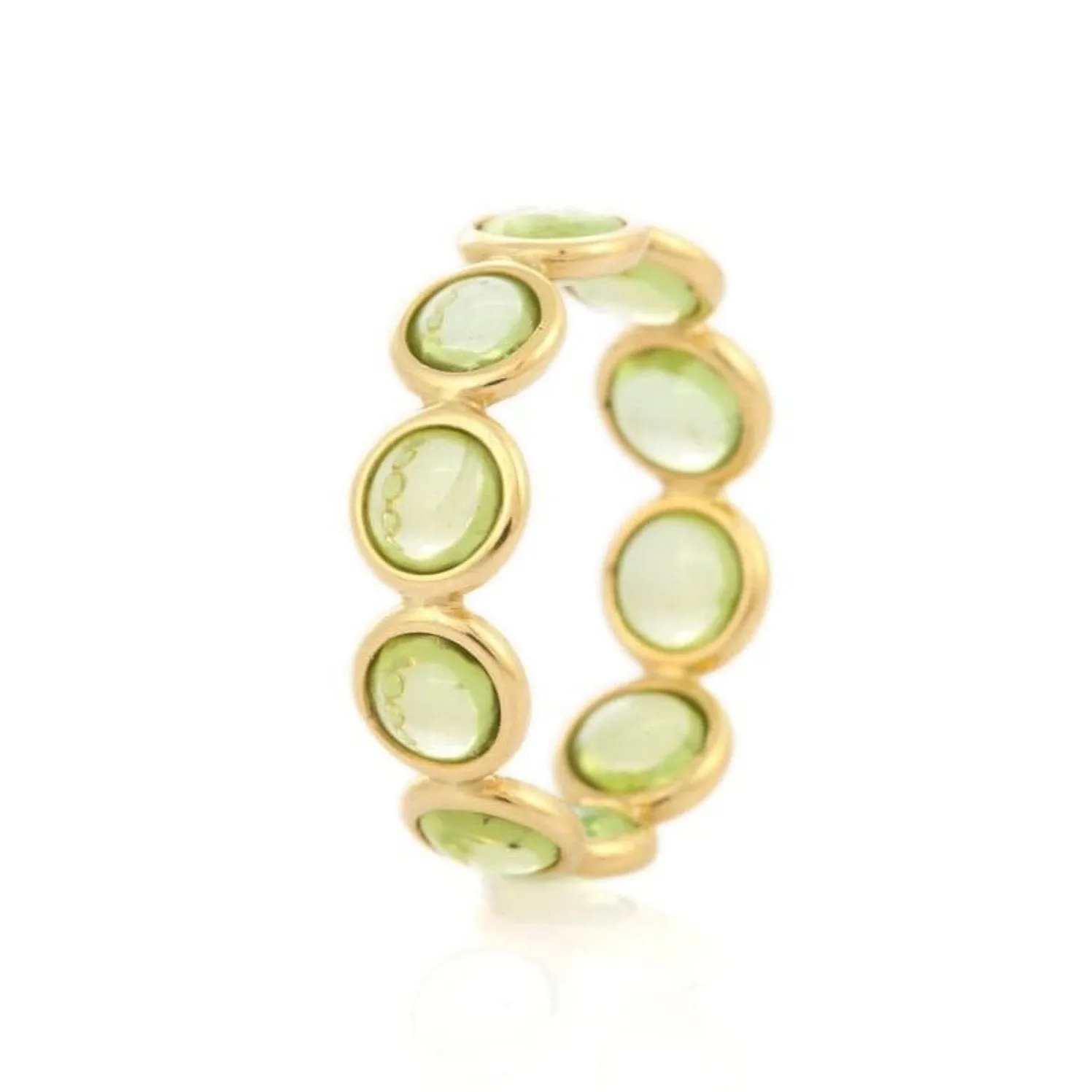 18K Gold Peridot Eternity Band