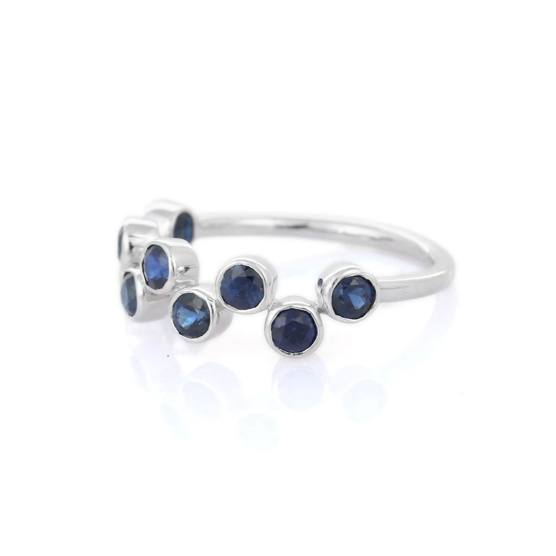 18K White Gold Sapphire Ring