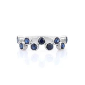 18K White Gold Sapphire Ring