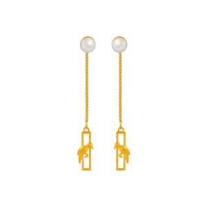 22k Sleek Gold Earrings Design For You