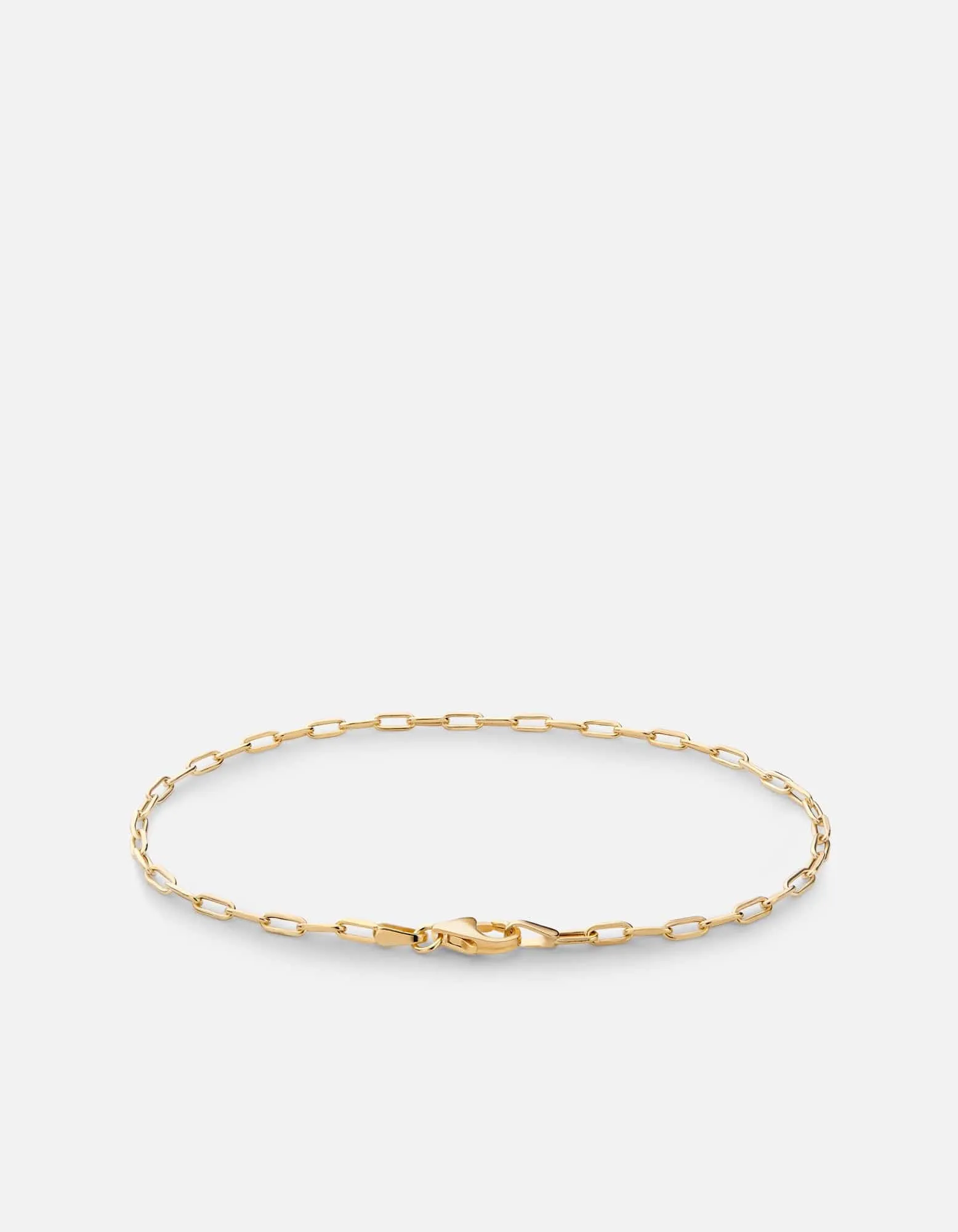 2.5mm Volt Link Cable Chain Bracelet, 14k Gold