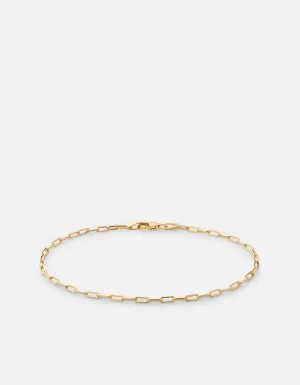 2.5mm Volt Link Cable Chain Bracelet, 14k Gold