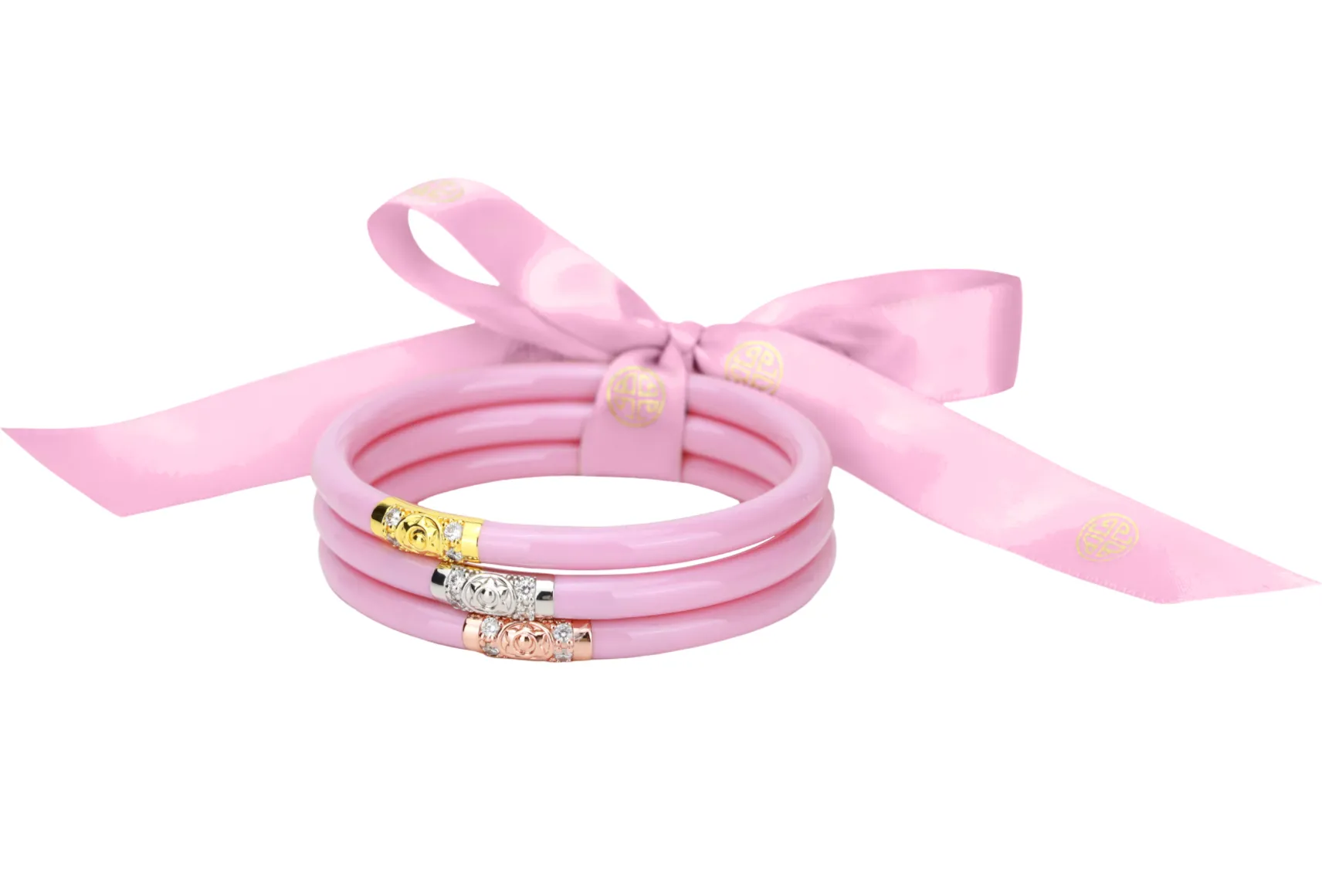 3 Kings All Weather Bangle Set of 3 - Pink