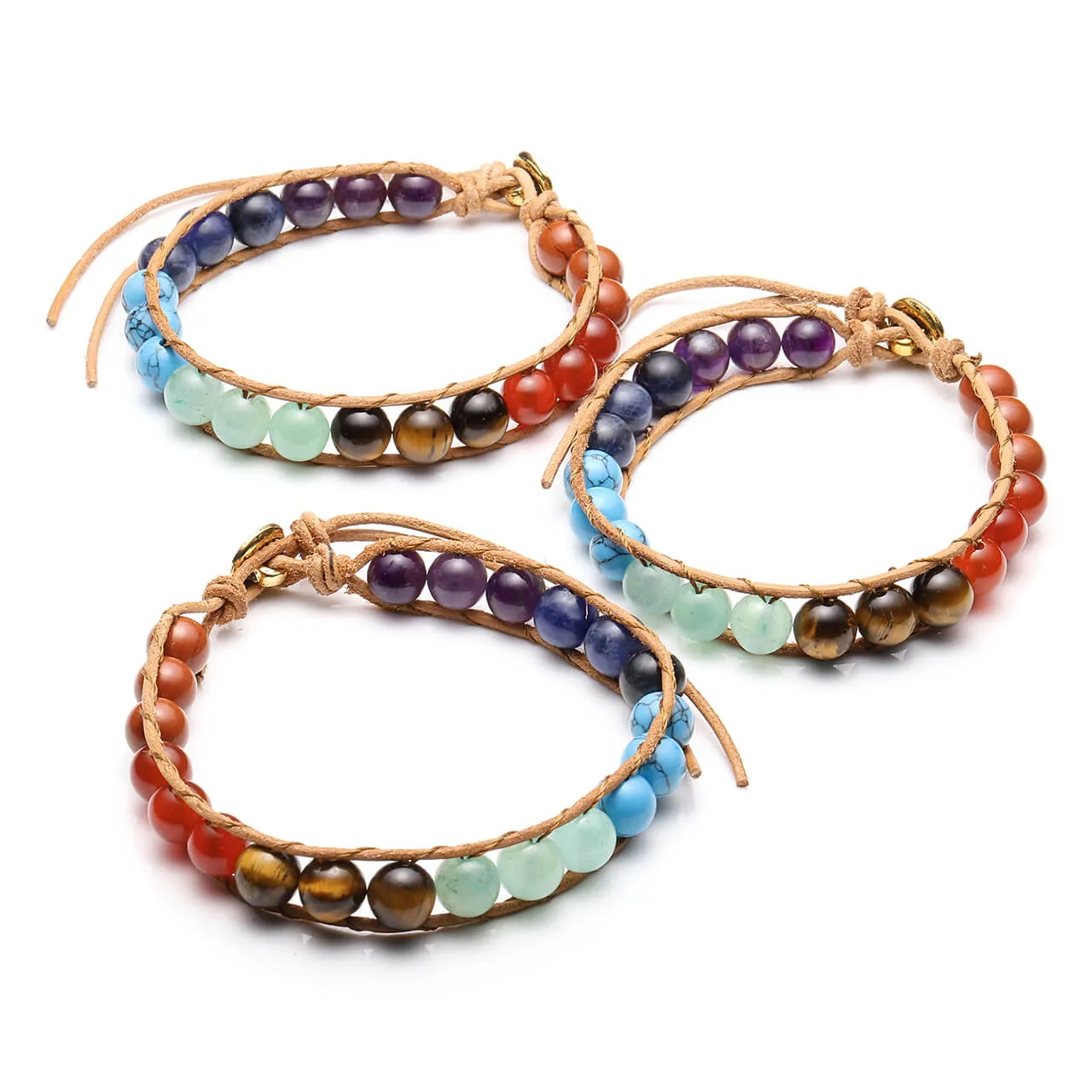 7 Chakras Crystal Beads Bracelet | Jovivi