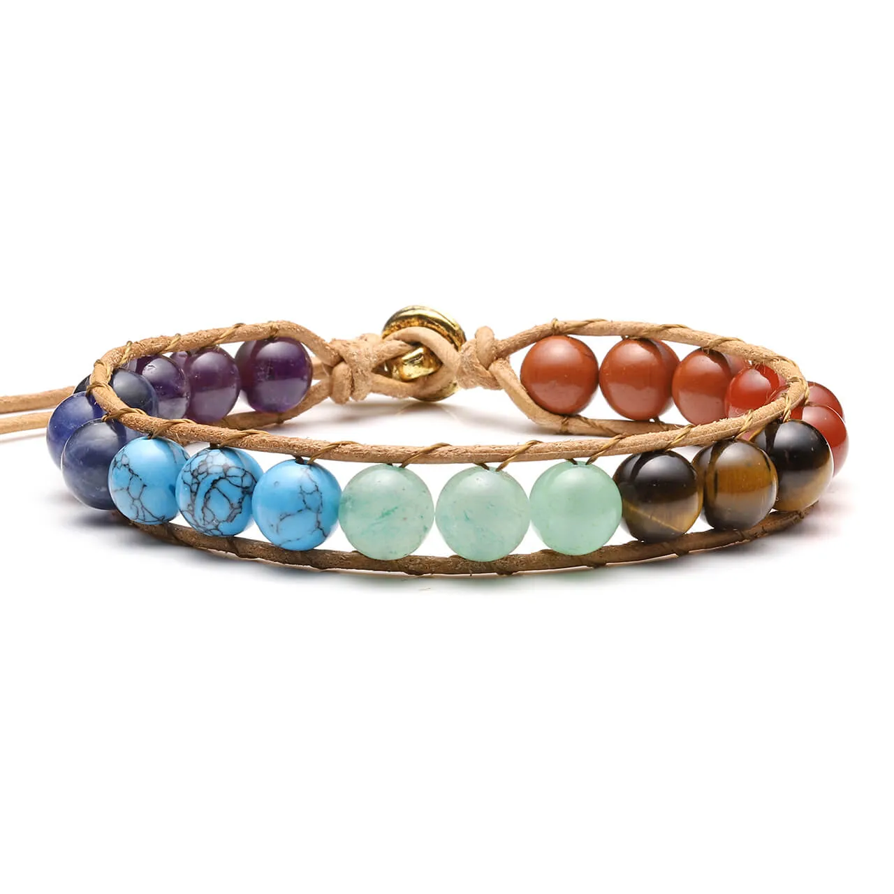 7 Chakras Crystal Beads Bracelet | Jovivi