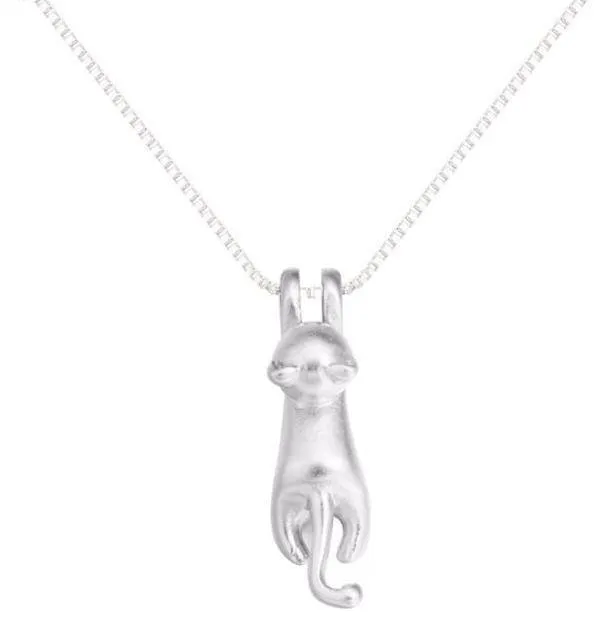 925 Sterling Silver,  Cute Cat Necklaces & Pendants