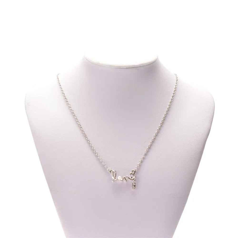 Alloy LOVE Word Necklace for Women