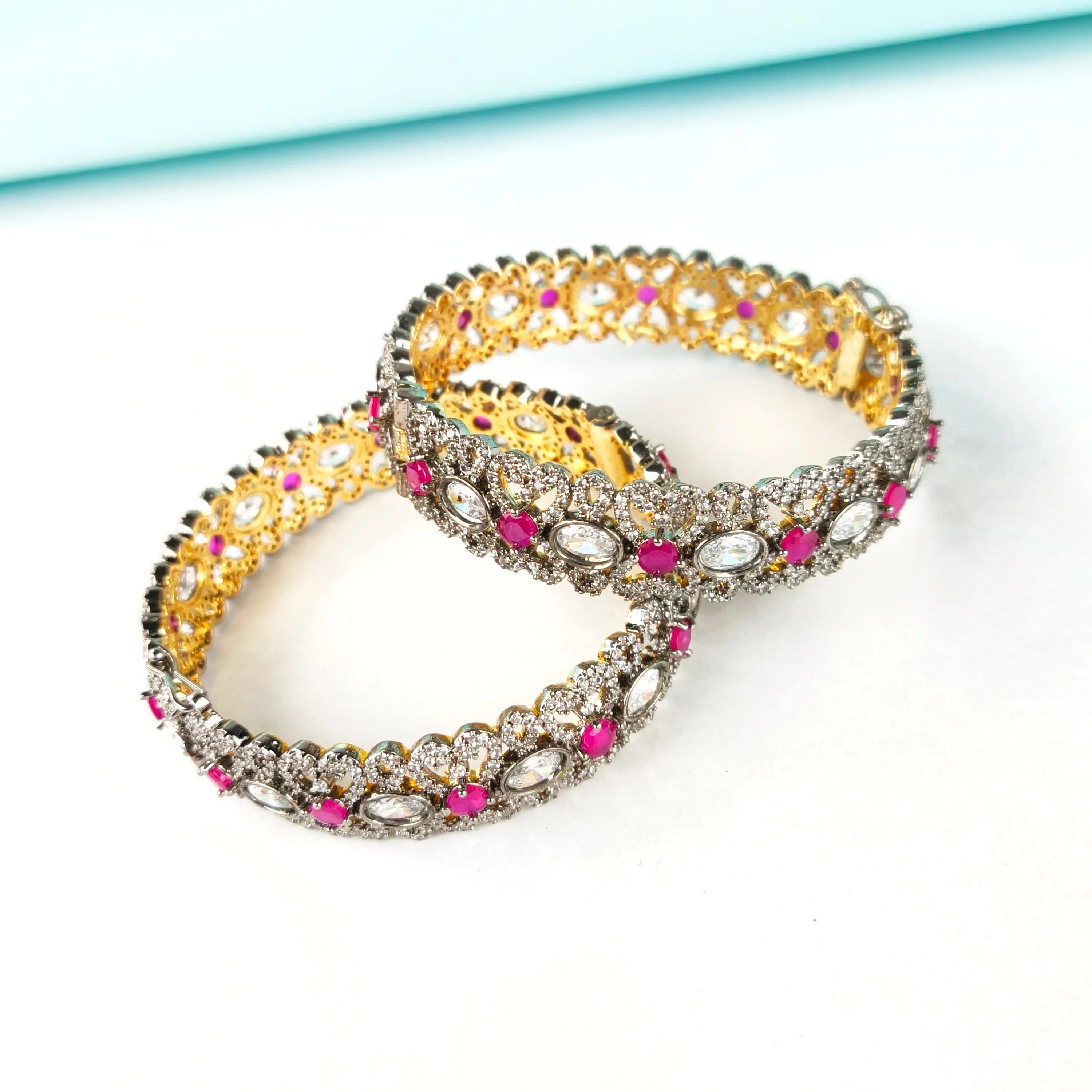 American Diamond Victorian Bangles By Asp Fashion Jewellery