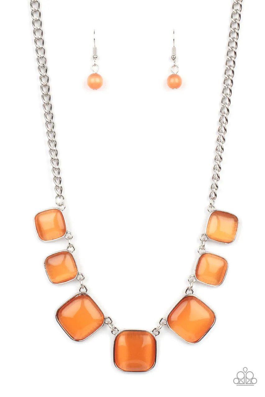 Aura Allure Orange Paparazzi Necklace