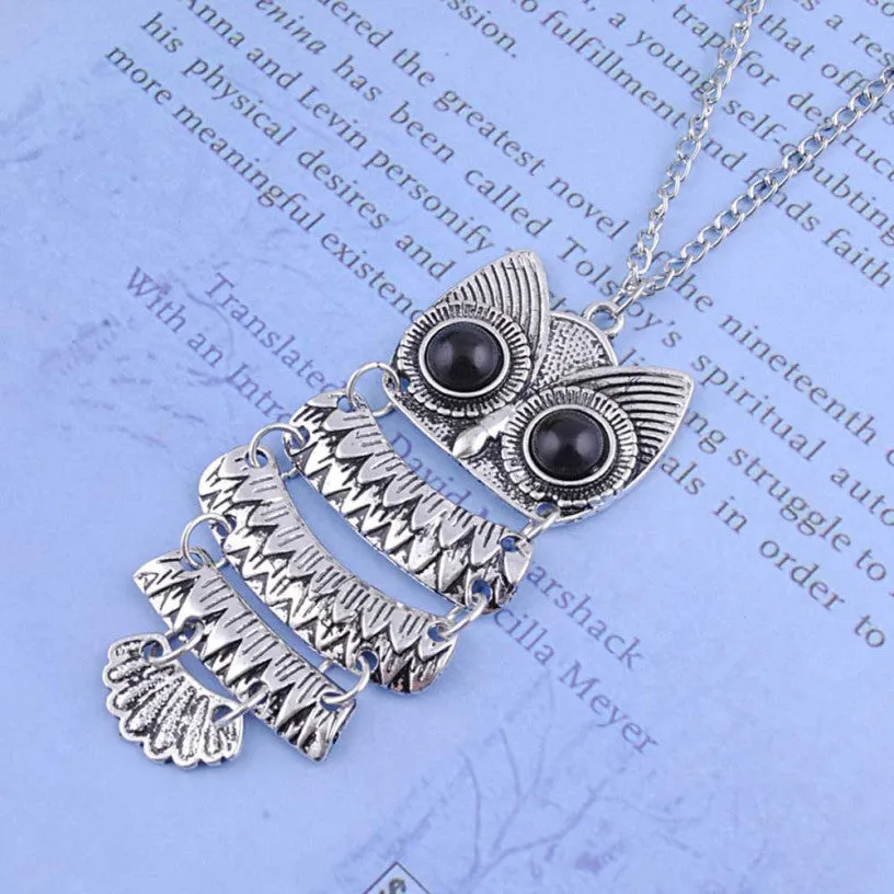 Best Deal New Fashion Lady Women Vintage Silver Owl Pendant Necklace Best Gift