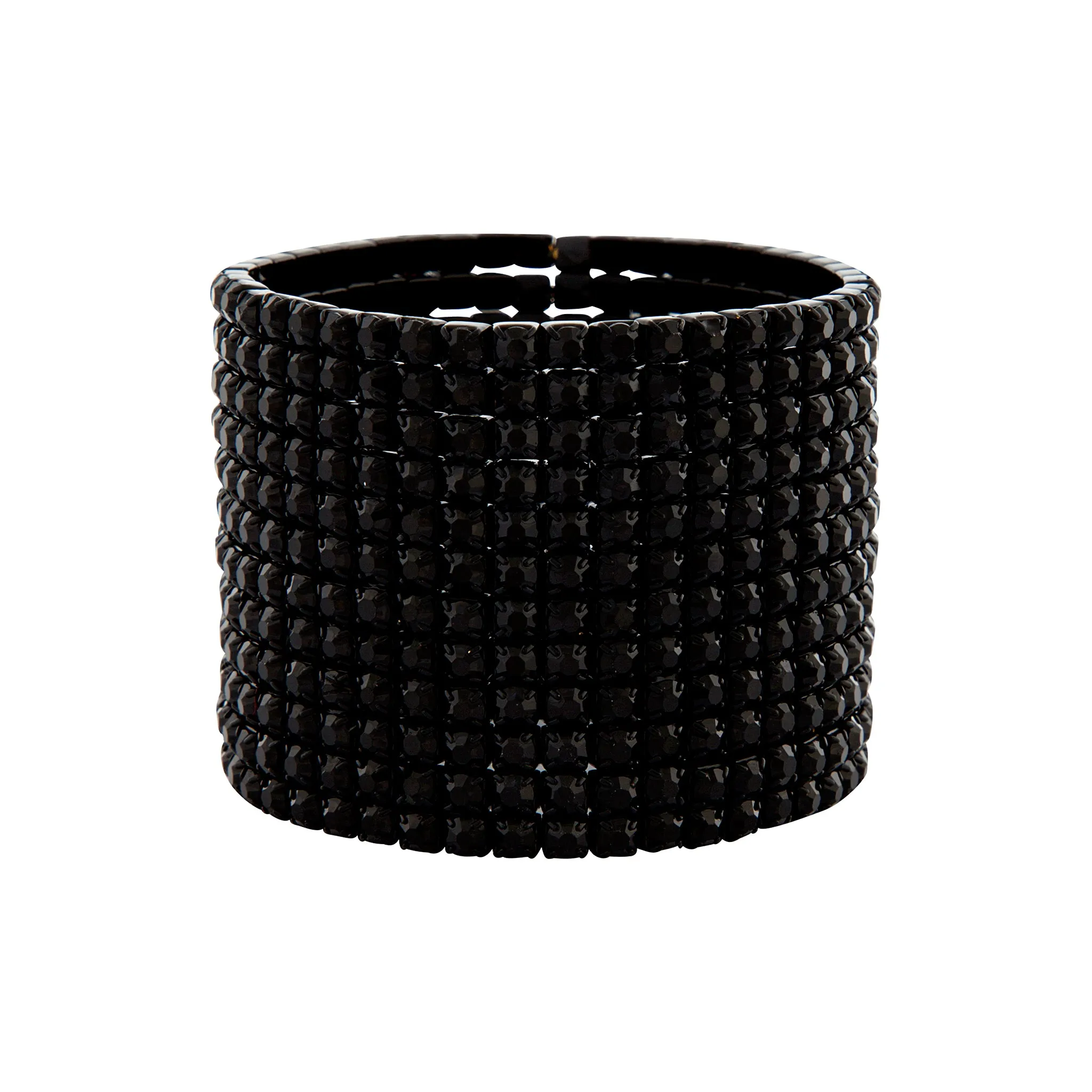 Black Multi Diamante Stretch Bracelet