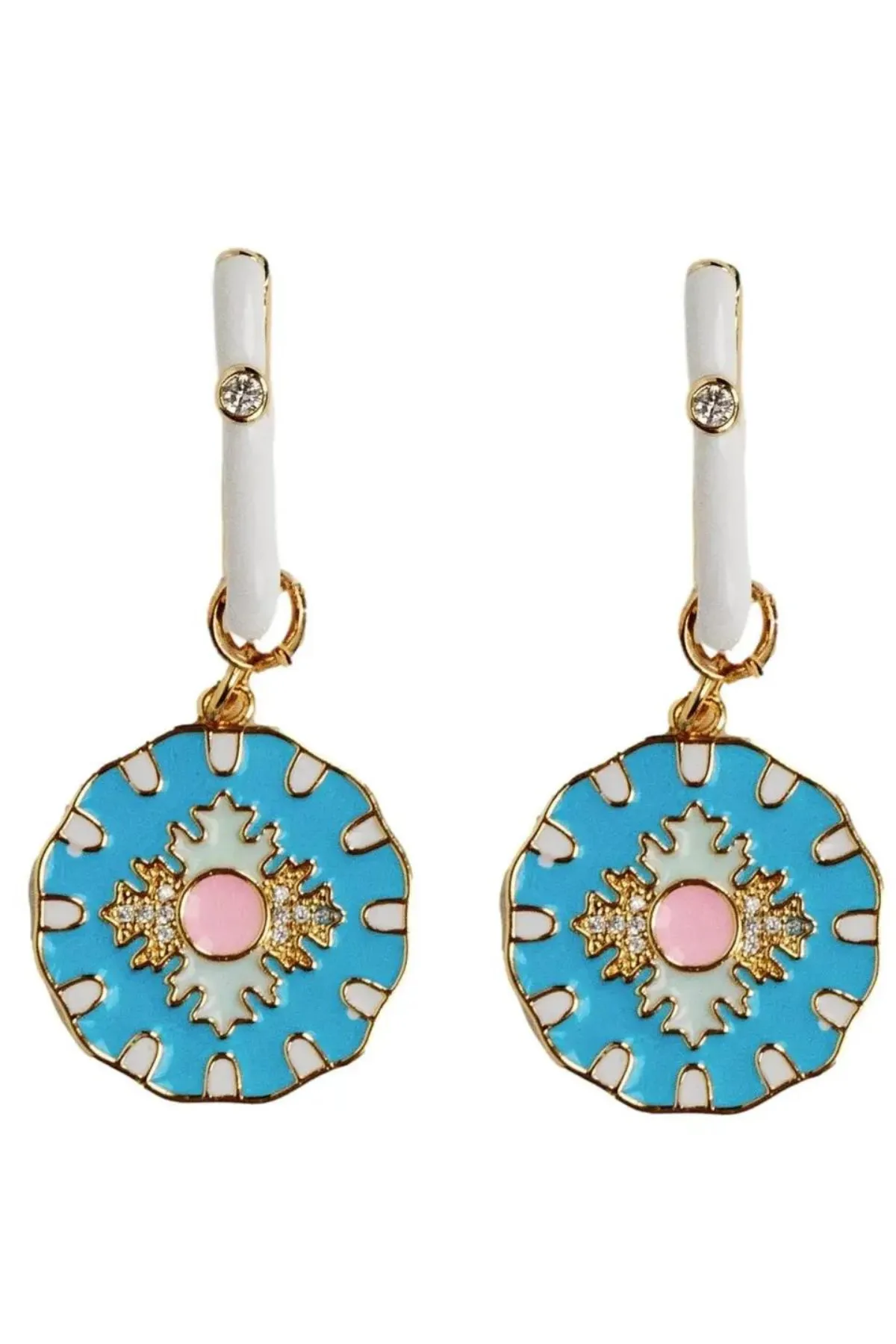 Capri Tile Charm Statement Earrings