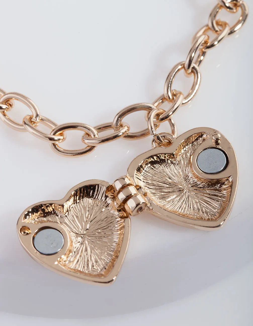 Chunky Heart Locket Bracelet