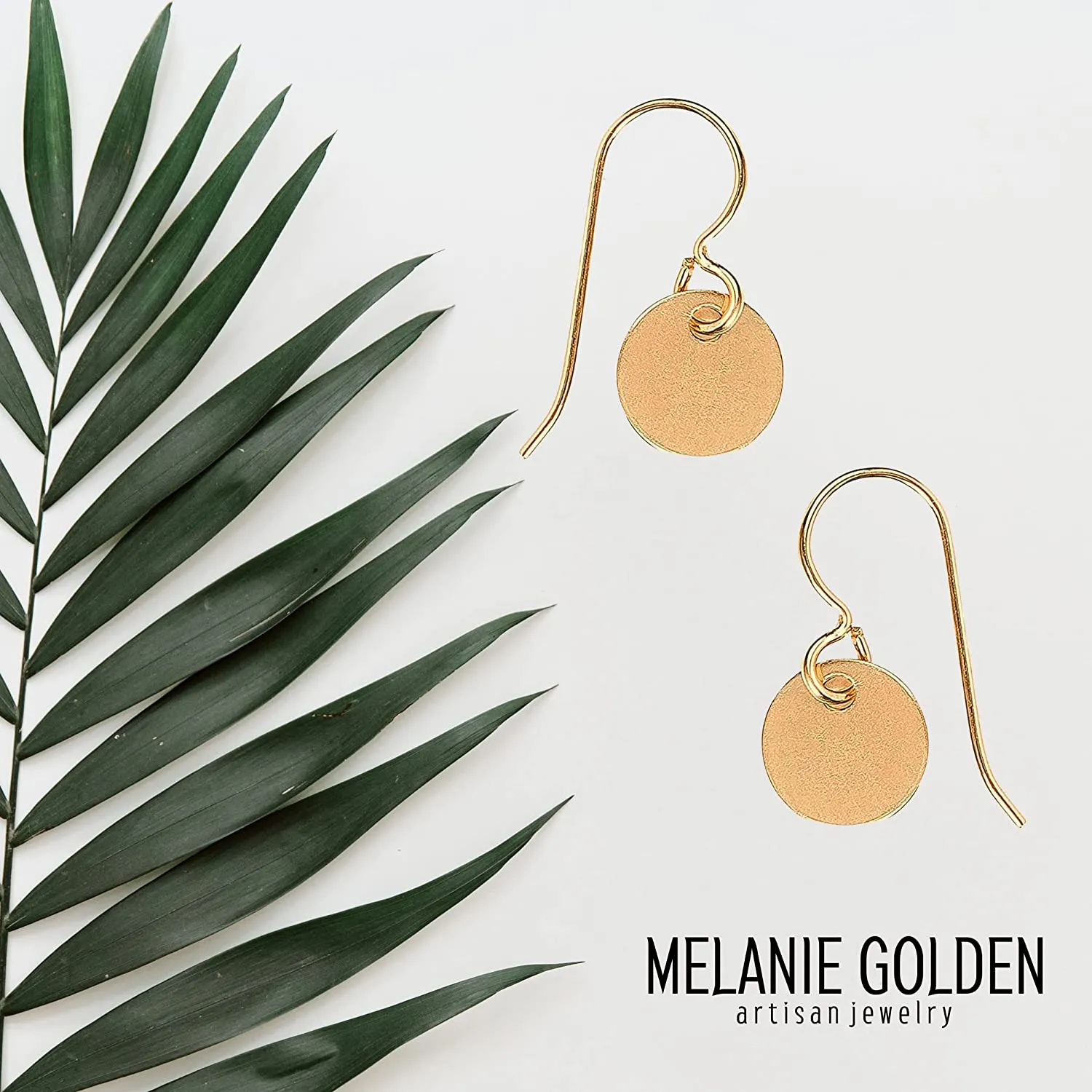 Circle Disc Dangle Earrings | Gold