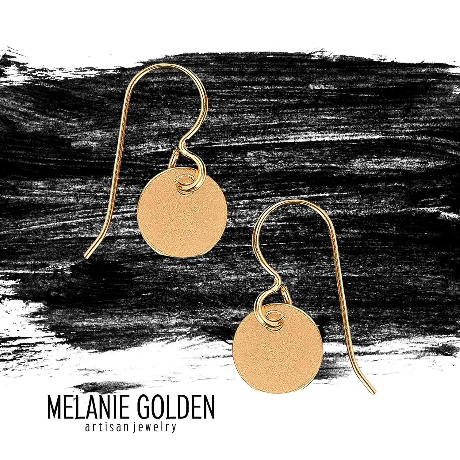 Circle Disc Dangle Earrings | Gold