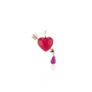 Coral Cupid's Arrow Charm