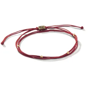 Crimson Orb Cord Bracelet