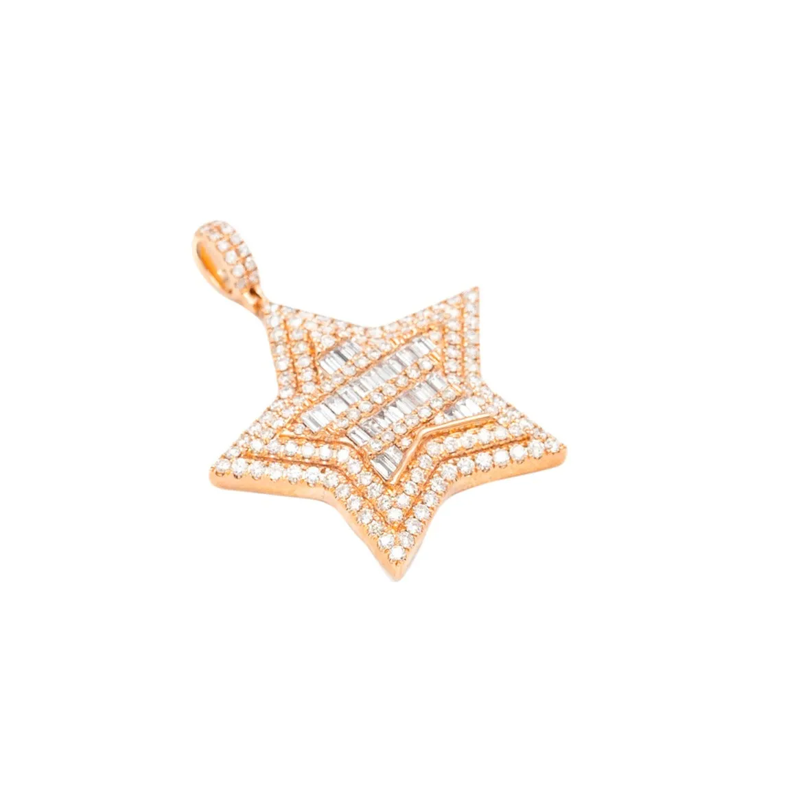 Custom Baguette Star Pendant