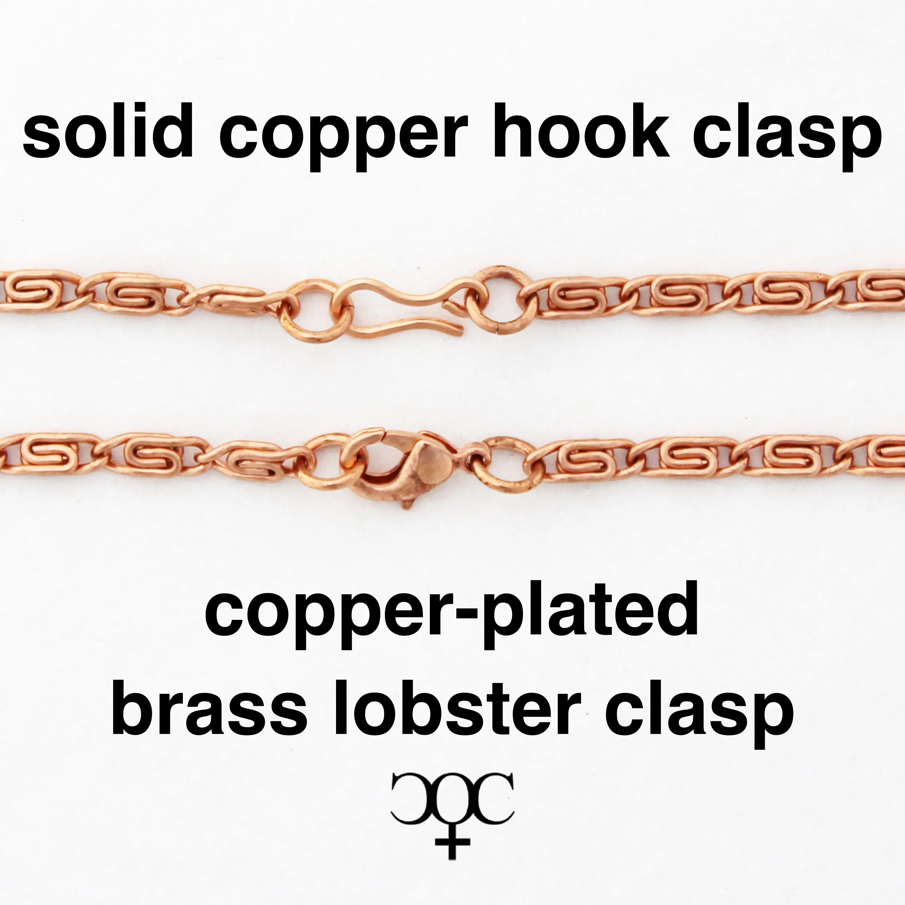 Custom Bracelet Chain Fine Celtic Copper Scroll Chain Bracelet 3mm C61M Custom Size Solid Copper Bracelet Chain