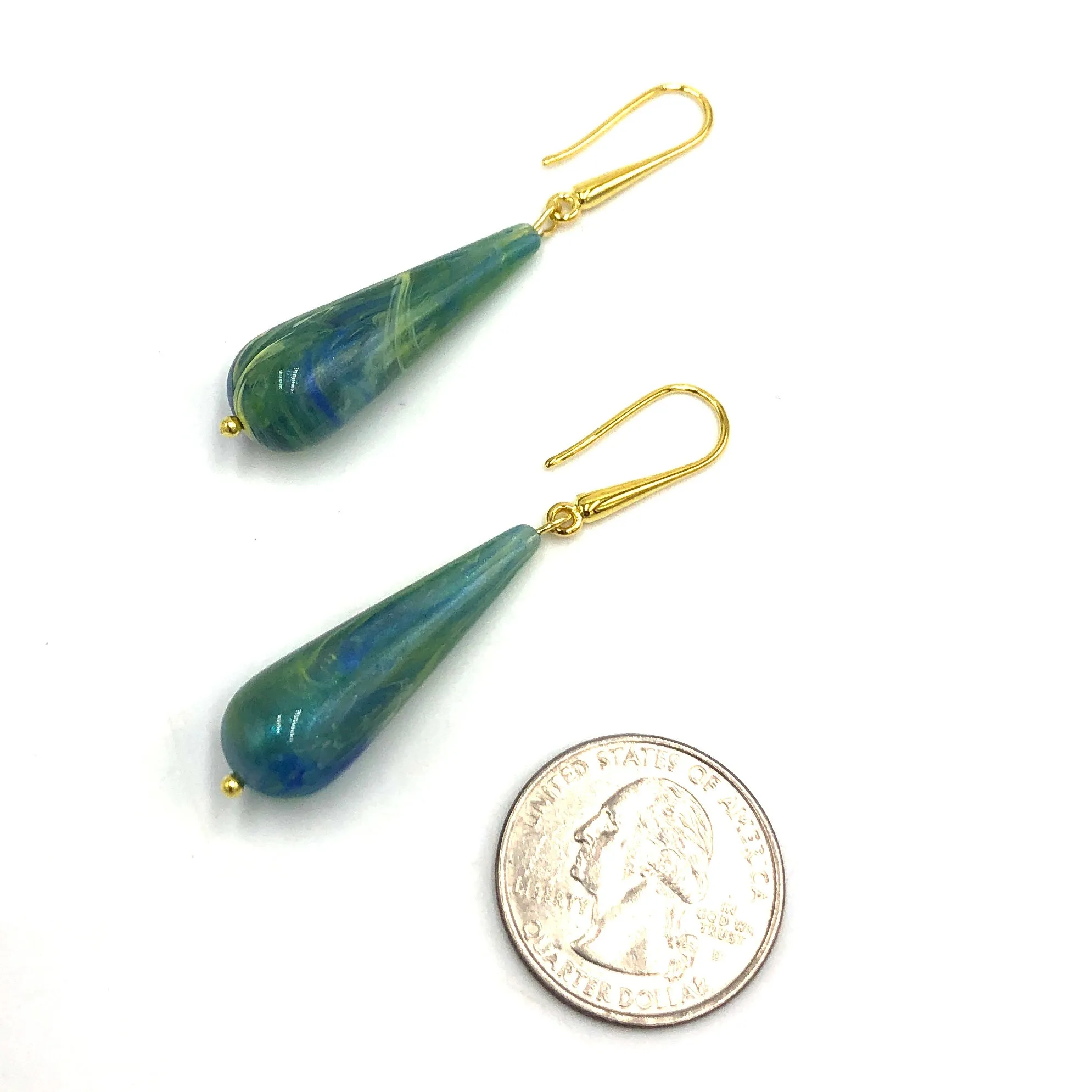 Cypress Teardrop Drop Earrings