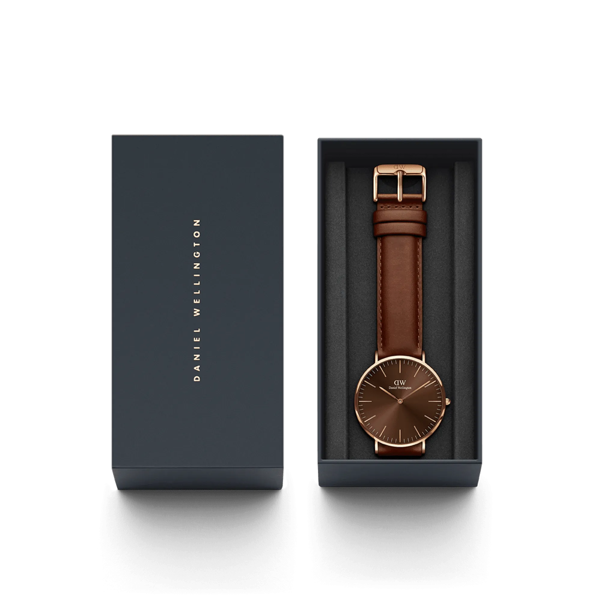 Daniel Wellington Classic 40 St Mawes Rose Gold & Amber Watch