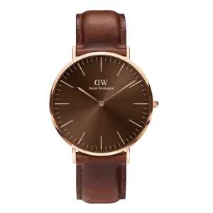 Daniel Wellington Classic 40 St Mawes Rose Gold & Amber Watch