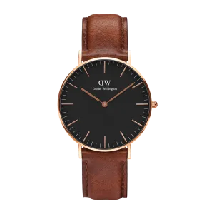 Daniel Wellington Classic 40 St Mawes Rose Gold & Black Watch