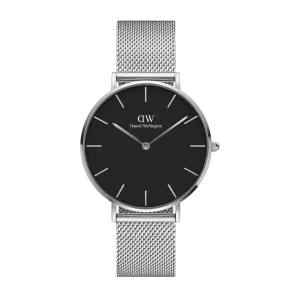 Daniel Wellington Petite 32 Silver & Black Watch