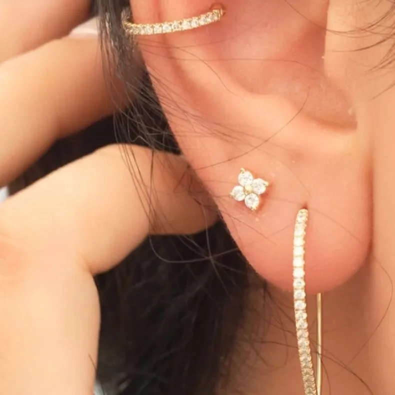 Diamond Flower Stud (Single)