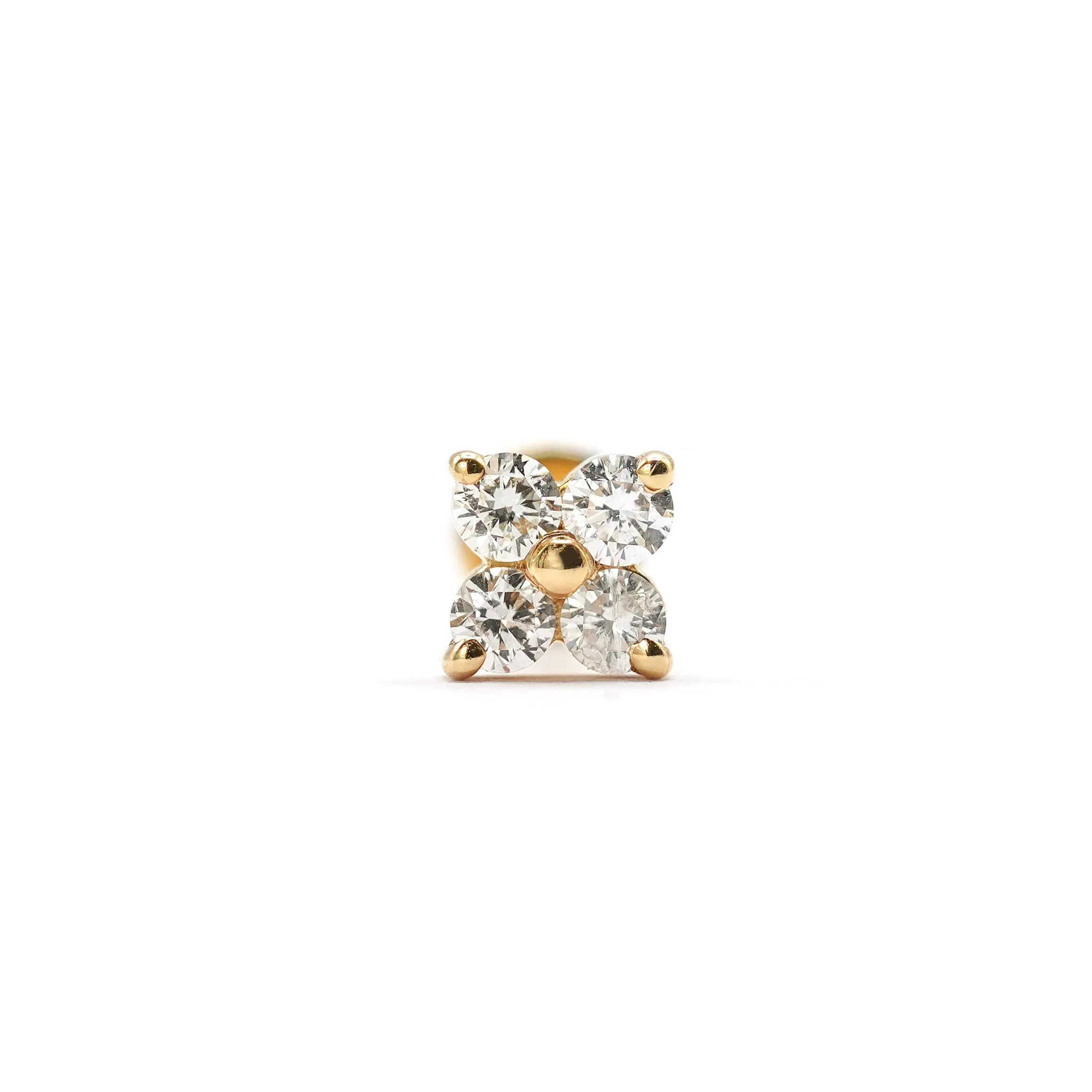 Diamond Flower Stud (Single)