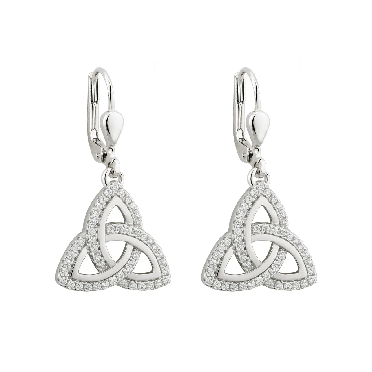 Drop Trinity Knot Earrings