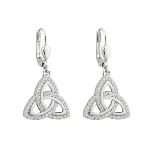 Drop Trinity Knot Earrings