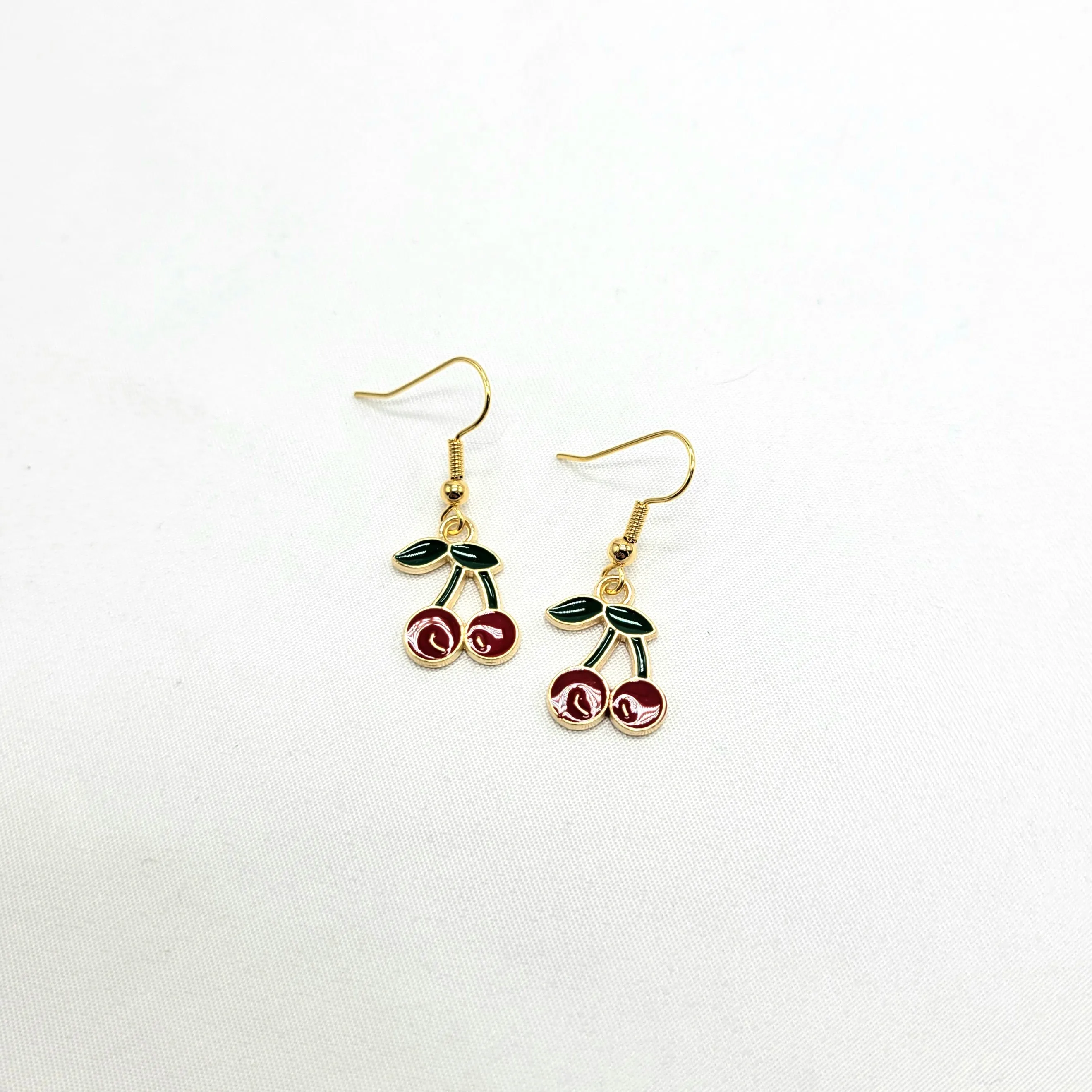 Enamel Cherry Earrings