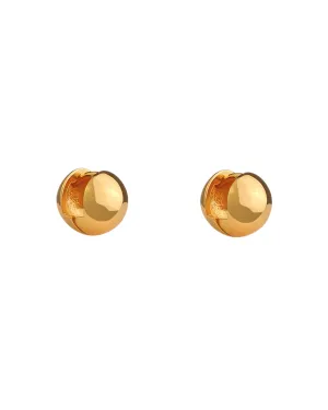 Eve Orb Huggie Earrings - Gold