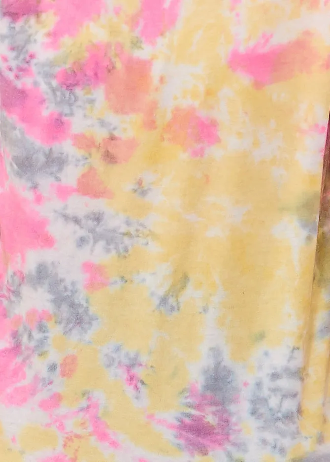 Everyday Tee- PINK/GREY TIE-DYE  - FINAL SALE