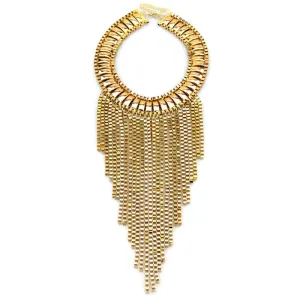 Fashion Maxi Tassels Necklaces Neck Bib Collar Chunky Choker Long Chain Statement Necklaces & Pendants Women Accessories