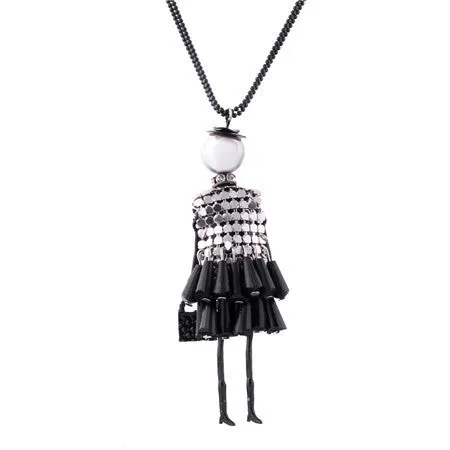 Fine Jewelry Fashion Doll Beads Charms Body Chain Choker Long Necklace & Pendant Statement Necklace Collares