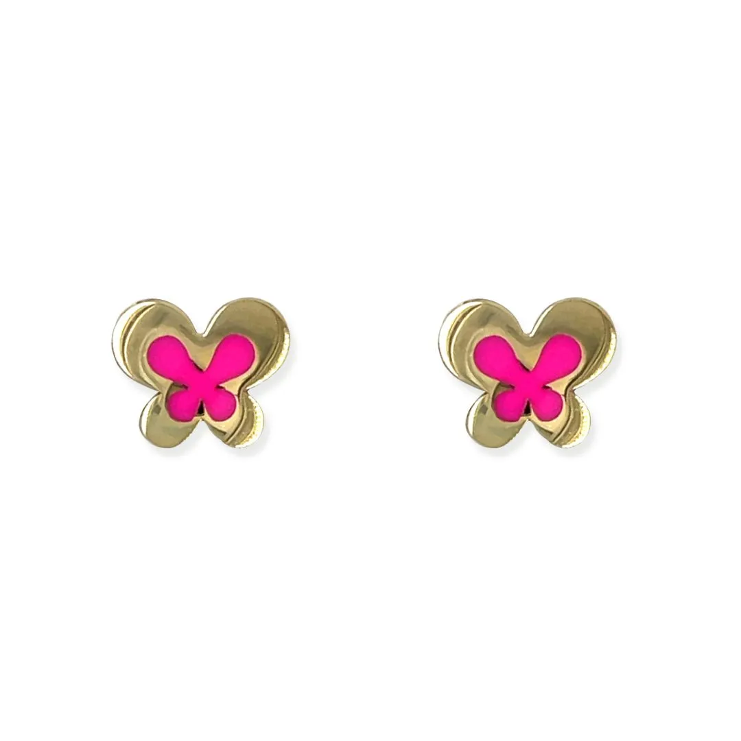 Fuschia Butterfly Earrings