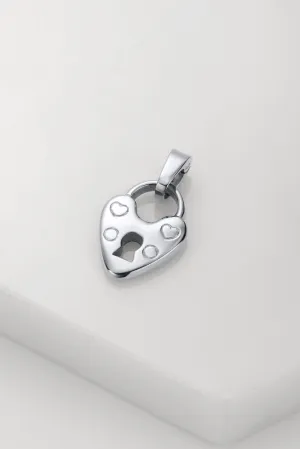 Heart Locket Charm / Silver