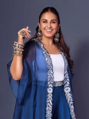 Huma Qureshi In Designer Fusion Brass Cuff