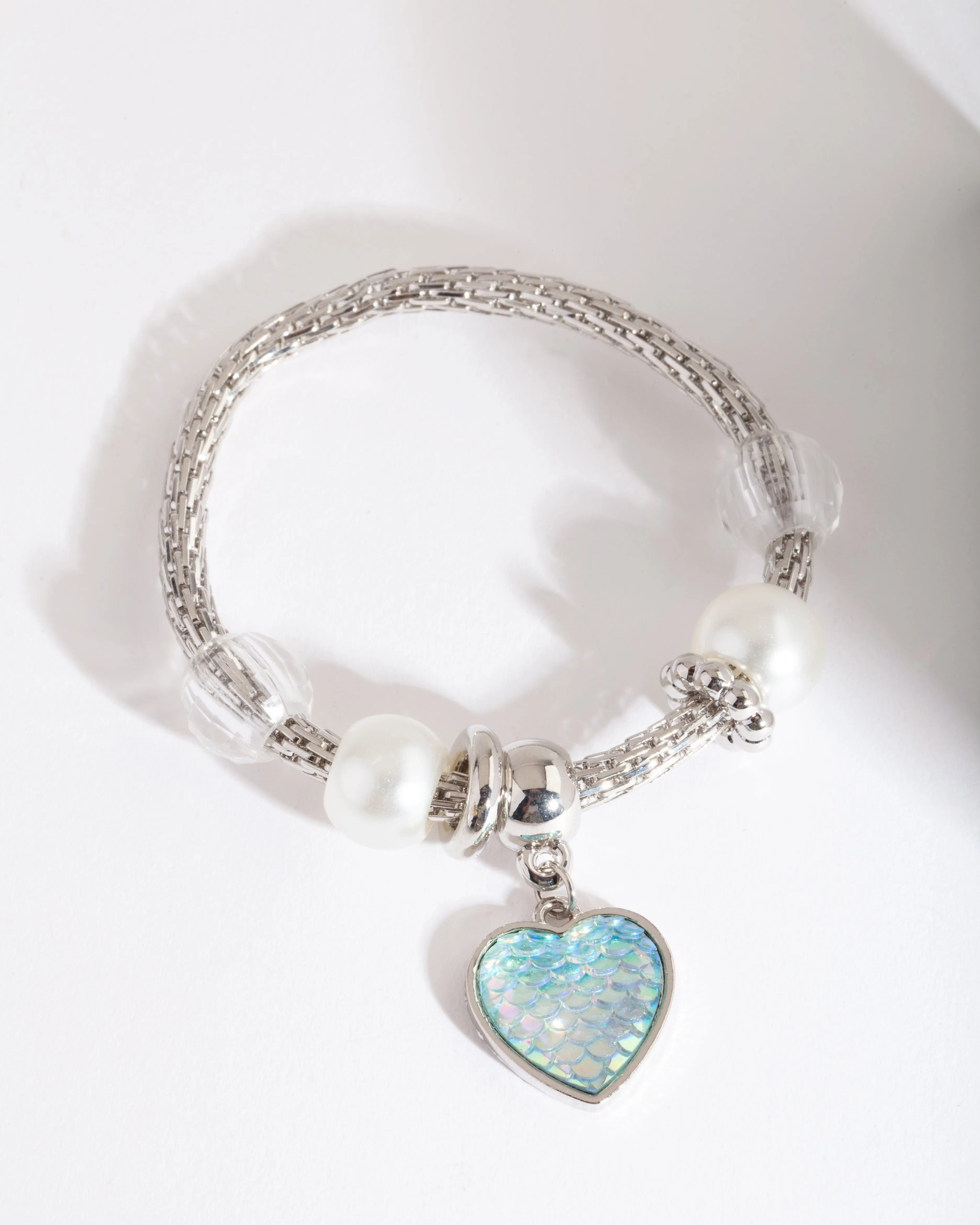 Kids Blue Mermaid Heart Bracelet