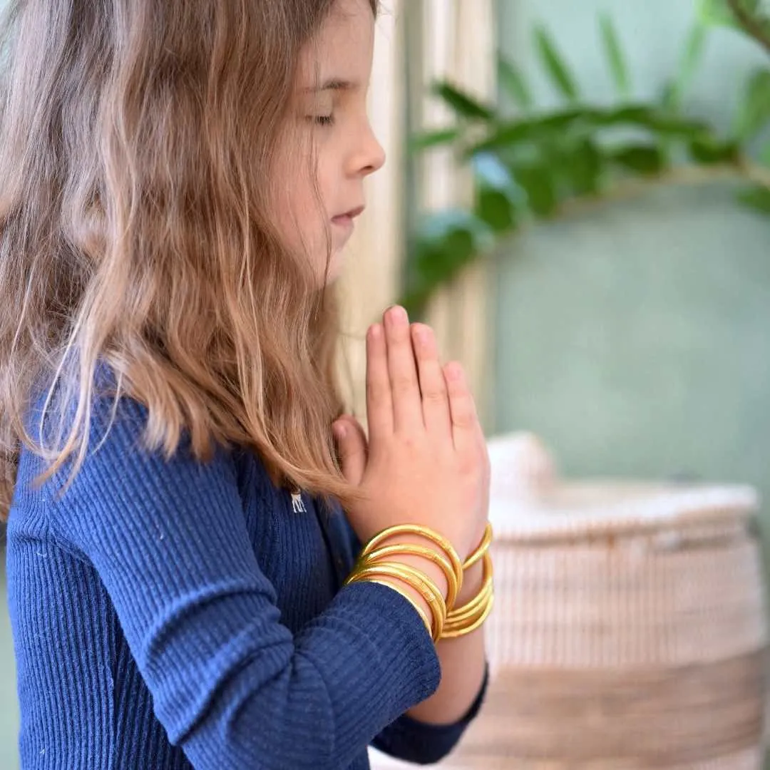 KIDS Original Gold Leaf Temple Bangle with Mantra | Original Gold