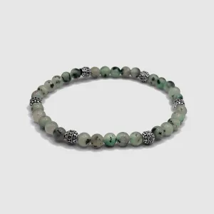 Kiwi Stone Bracelet (Silver)