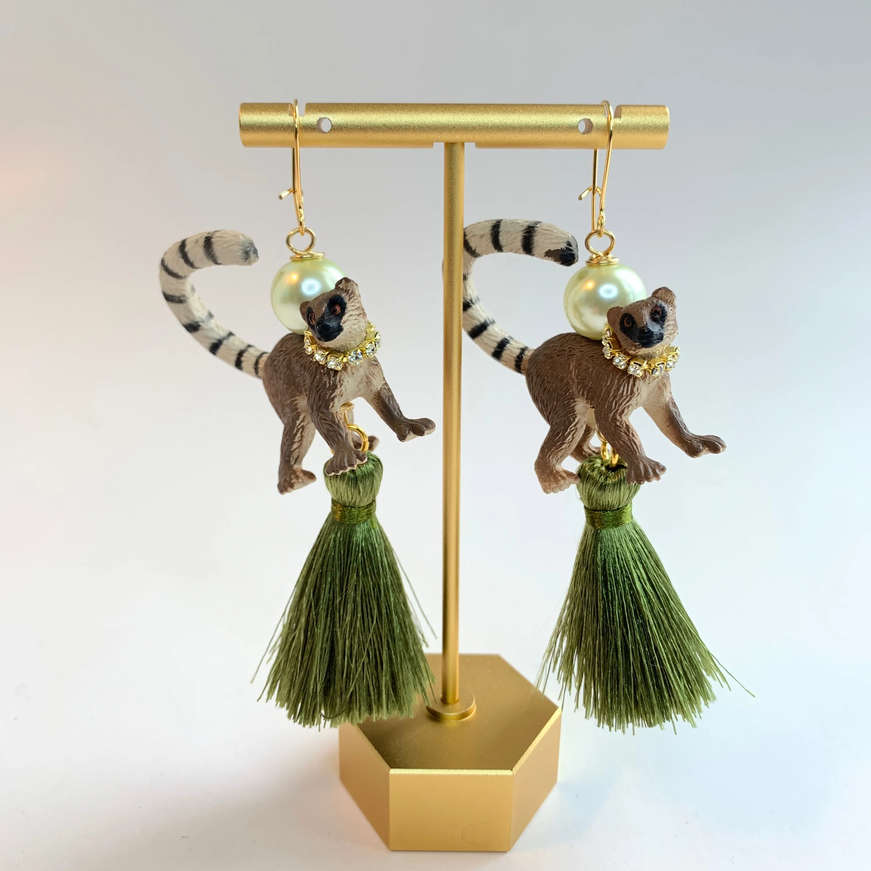 Leslie the Lemur Earrings